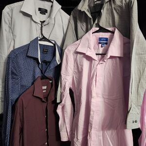 Mens Dress Shirt Lot. Slim Fit
